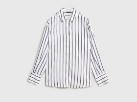 Блузка из сатина, Синий