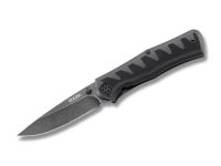 Полуавтоматический складной нож Ruger® Knives Crack-Shot™ Compact, Ken Steigerwalt Design, лезвие Blackwashed Plain 8Cr13MOV, рукоять термопластик/резина