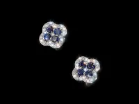 Пусеты из серебра с сапфирами э0658пс08190590_white
