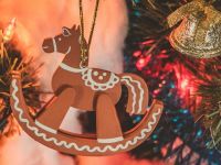 Игрушка деревянная "IDH Center" Лошадка на качалке 360-5