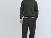 Джемпер с имитацией футболки, Зеленый