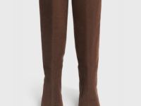 Сапоги из натуральной замши, Коричневый