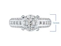 Кольцо из белого золота с бриллиантами э0901кц04210378