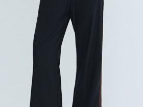 Прямые брюки с лампасами, Черный