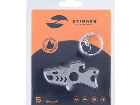 Мультитул Stinger Акула 60 x 31 мм, 5 функций, нержавеющая сталь