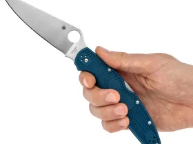 Складной нож Spyderco Police 4 LTW сталь K390, рукоять FRN голубая