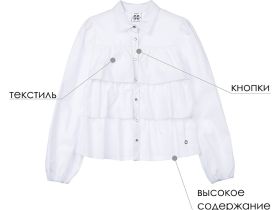 Блузка текстильная для девочек