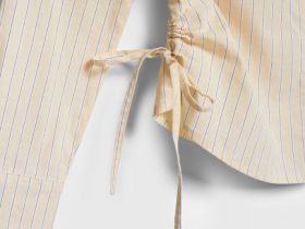 Рубашка с утяжкой по бокам для девочек, Желтый