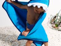 Полотенце детское текстильное с капюшоном для мальчиков