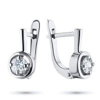 Серьги из белого золота с бриллиантами э4701сг11134200