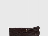 Клатч из натуральной кожи с крокодиловым тиснением O'STIN x Яндекс Книги, Фиолетовый