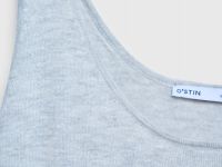 Вязаная майка с кашемиром, Серый