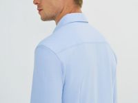 Рубашка из тонкого трикотажа, Голубой