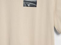 Футболка с принтом, Бежевый