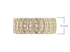 Кольцо из желтого золота с бриллиантами э0301кц03210356