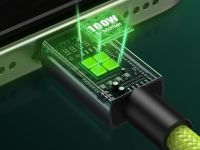 Кабель UGREEN x Genshin Impact USB-C - USB-C, 100Вт, 1 м зеленый