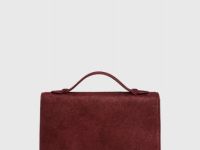 Сумка из натуральной кожи с ворсом, Фиолетовый