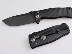 Нож складной LionSteel SR1 PVD, сталь Sleipner, рукоять титан