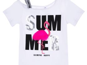 Фуфайка трикотажная для девочек (футболка)