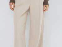 Прямые брюки, Бежевый