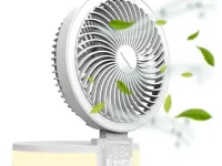 Вентилятор настольный с ночником WIWU Wi-FS05 складной 4000мАч (белый)