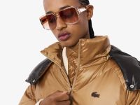 Женский дутый короткий пуховик Lacoste OVERSIZE FIT