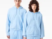 Толстовка Lacoste свободного кроя унисекс с эффектом стирки