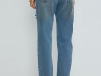 Джинсы Boyfriend с низкой посадкой, Синий