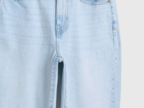 Джинсы Mom с высокой посадкой, Голубой