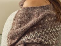 Кардиган из пряжи с шерстью альпака, Коричневый