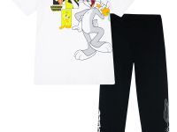 Комплект трикотажный для девочек: фуфайка (футболка), брюки (легинсы)