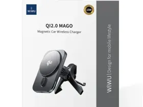 Автомобильный держатель Wiwu CH-323 Qi2.0 MagSafe 15W в воздуховод для смартфона (Black)
