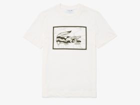 Мужская хлопковая футболка Lacoste стандартного кроя