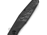 Складной нож Kansept Cru stonewash сталь S35VN, рукоять Blackwash Titanium/Twill Carbon Fiber