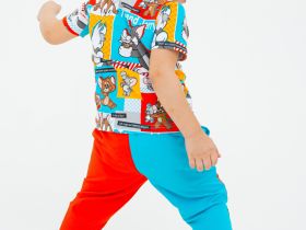 Комплект детский трикотажный для мальчиков: фуфайка (футболка), брюки