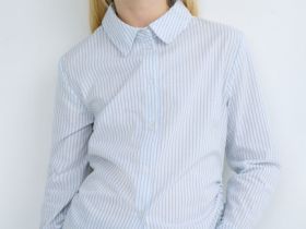 Рубашка с утяжкой по бокам для девочек, Белый