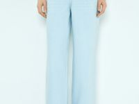 Прямые джинсы со средней посадкой, Голубой