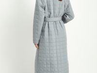 Пальто утепленное с поясом