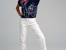 Фуфайка трикотажная для девочек (футболка)