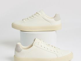 Кеды из микрофибры, Белый