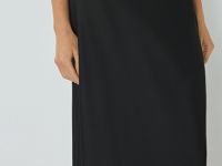 Сатиновая юбка макси, Черный