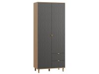 Распашной шкаф Теджонс 2-93x224 Деко Графитовый