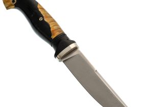 Нож Пират, сталь M390, рукоять кап клена/композит