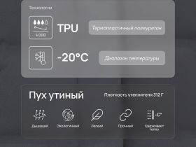 Длинный пуховик с натуральным пухом