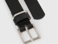 Ремень с металлической шлёвкой, Черный