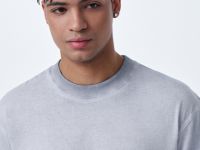 Футболка с эффектом стирки, Серый