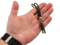 Темляк большой с бусиной "Рыбка", зеленый