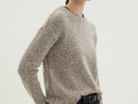Джемпер с круглым вырезом с добавлением шерсти