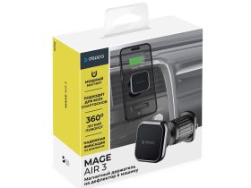 Автомобильный держатель Deppa (55198) Mage Air 3/поворот телефона 360° (черный)