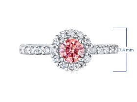 Кольцо из белого золота э4012кц06165200_pink